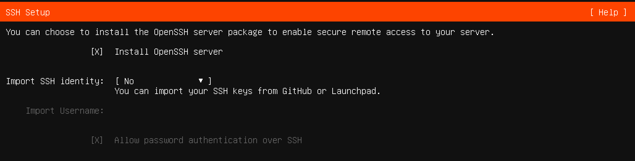 Linux Ubuntu Installation - Install SSH